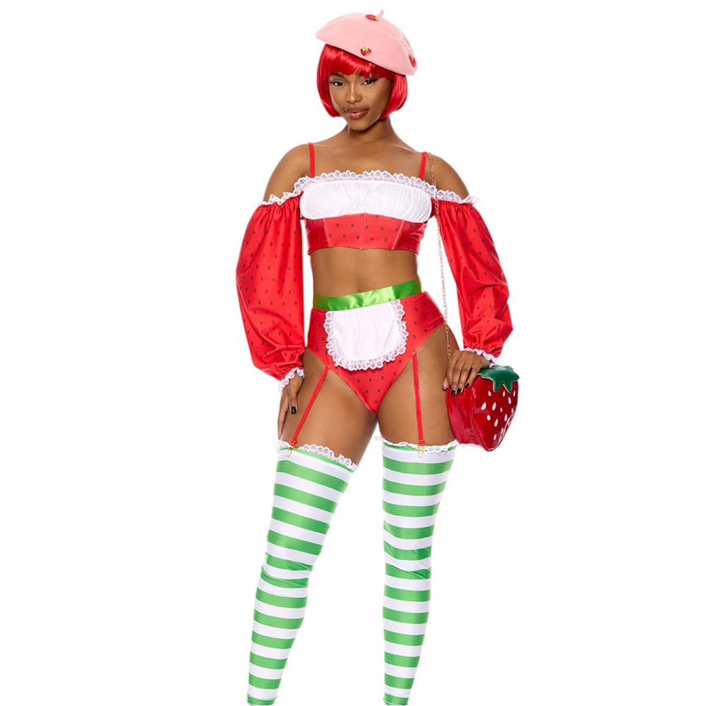 Forplay Strawberry Shortie Cartoon Character Costume
